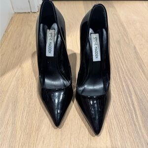 Steve Madden Glossy Black Heels size 5.5